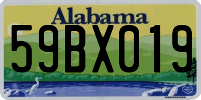 AL license plate 59BX019