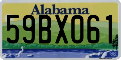 AL license plate 59BX061