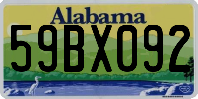 AL license plate 59BX092