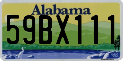 AL license plate 59BX111