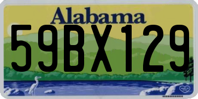 AL license plate 59BX129