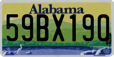 AL license plate 59BX190