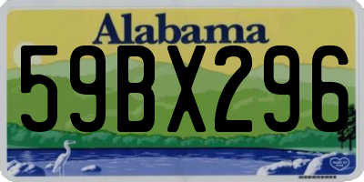 AL license plate 59BX296
