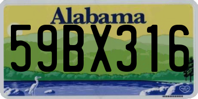 AL license plate 59BX316