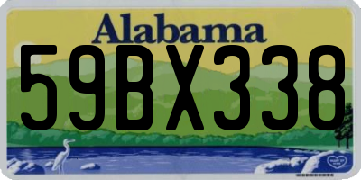 AL license plate 59BX338