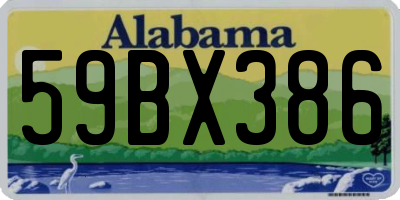 AL license plate 59BX386