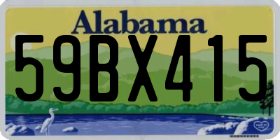 AL license plate 59BX415