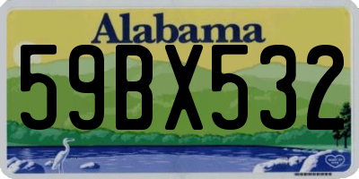 AL license plate 59BX532