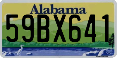 AL license plate 59BX641