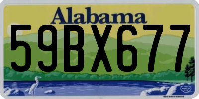AL license plate 59BX677