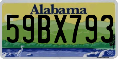 AL license plate 59BX793