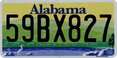 AL license plate 59BX827