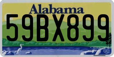 AL license plate 59BX899