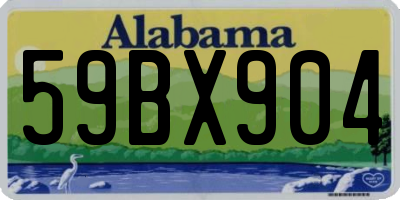 AL license plate 59BX904