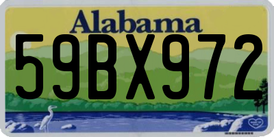 AL license plate 59BX972