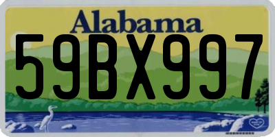 AL license plate 59BX997