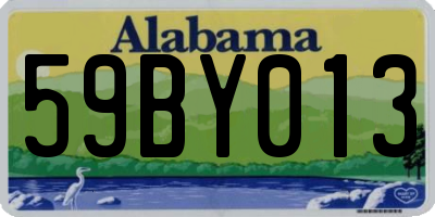 AL license plate 59BY013