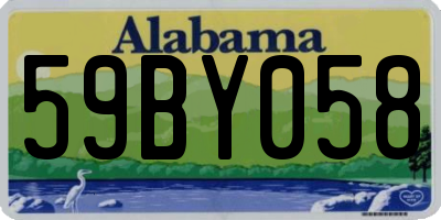 AL license plate 59BY058