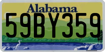 AL license plate 59BY359