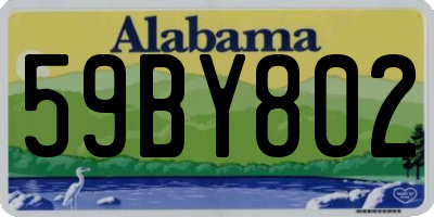 AL license plate 59BY802