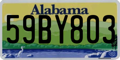 AL license plate 59BY803
