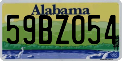 AL license plate 59BZ054