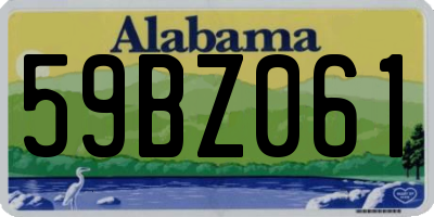 AL license plate 59BZ061