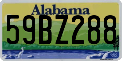 AL license plate 59BZ288