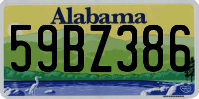 AL license plate 59BZ386