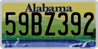 AL license plate 59BZ392