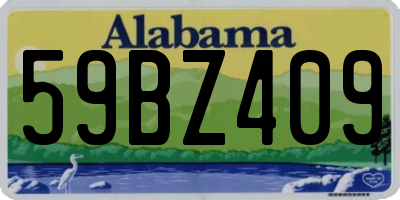 AL license plate 59BZ409