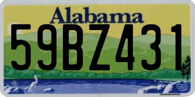 AL license plate 59BZ431