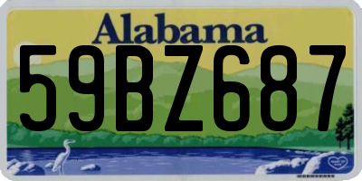 AL license plate 59BZ687