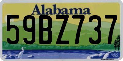 AL license plate 59BZ737