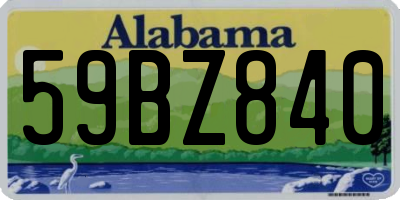 AL license plate 59BZ840