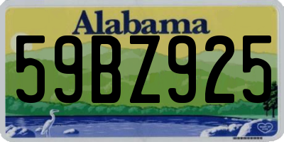 AL license plate 59BZ925