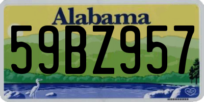 AL license plate 59BZ957