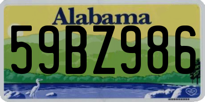 AL license plate 59BZ986