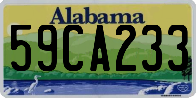 AL license plate 59CA233