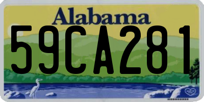 AL license plate 59CA281