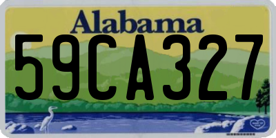 AL license plate 59CA327