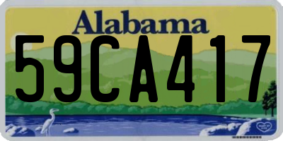 AL license plate 59CA417