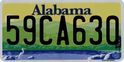 AL license plate 59CA630