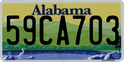 AL license plate 59CA703