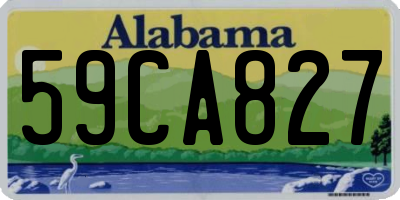 AL license plate 59CA827