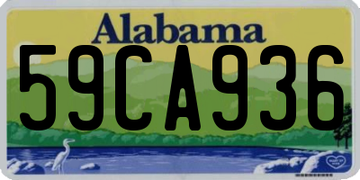 AL license plate 59CA936