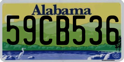AL license plate 59CB536
