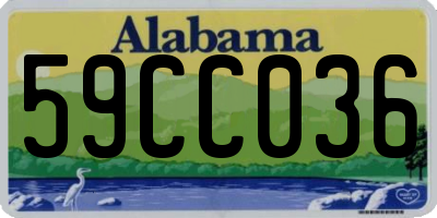 AL license plate 59CC036
