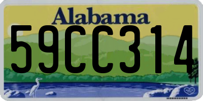 AL license plate 59CC314