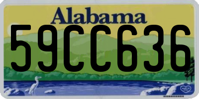 AL license plate 59CC636